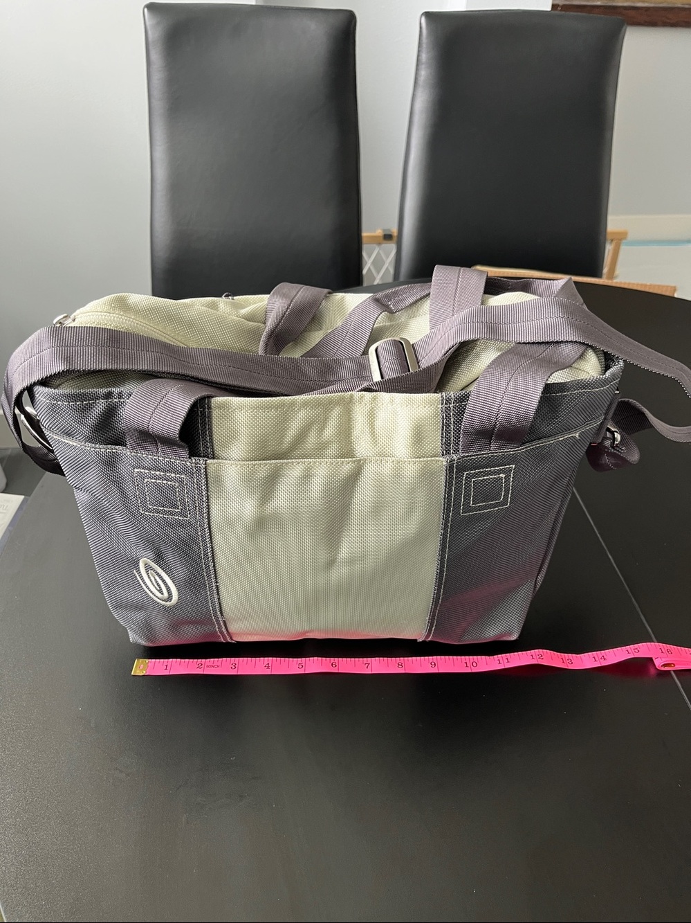 Timbuk2 Tote Bag, Gray and Stone color, with Adjustable straps, Used - Picture 3 of 17